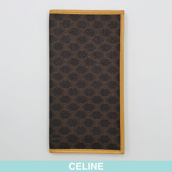 Auth Céline Macadam brown leather bi-fold wallet - Picture 1 of 10